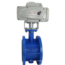 Bundor  dn500 pn10 2"  electric actuator double flanged butterfly valve price